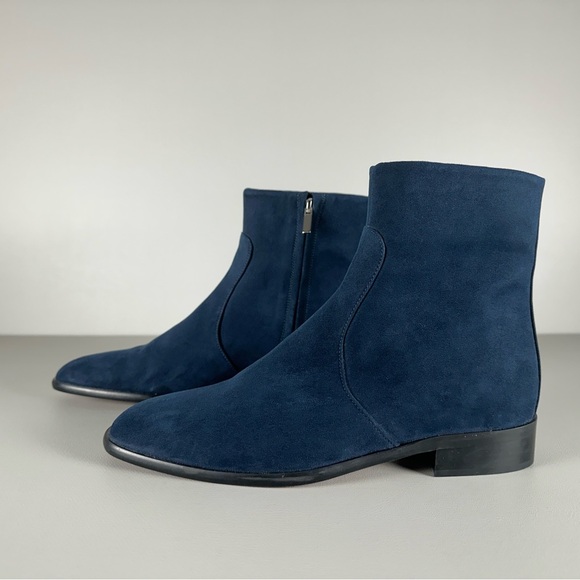 AERA Charli Vegan Flat Ankle Suede-Effect Boots